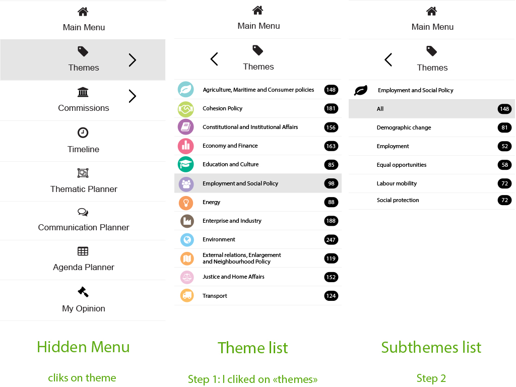 Navigation options explored for the platform