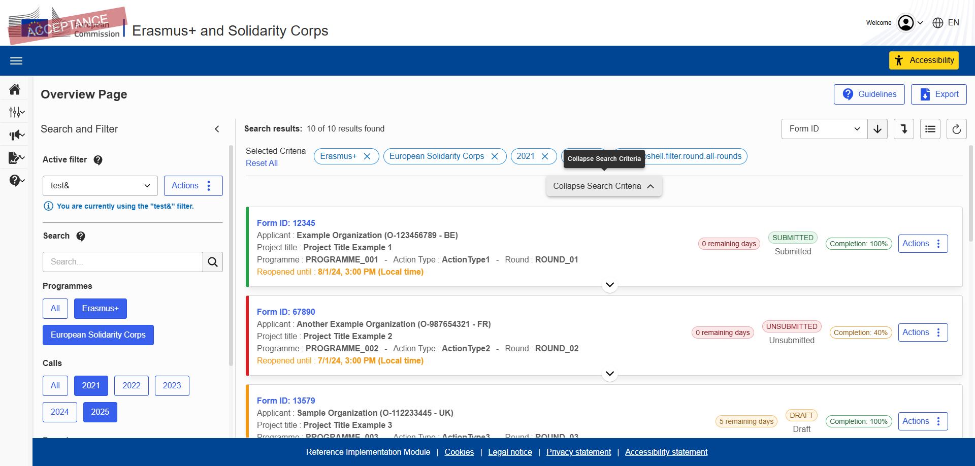 High-fidelity mockup example